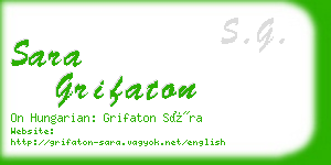 sara grifaton business card